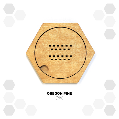 Oregon Pine modular hexagon Buckle Holder Display