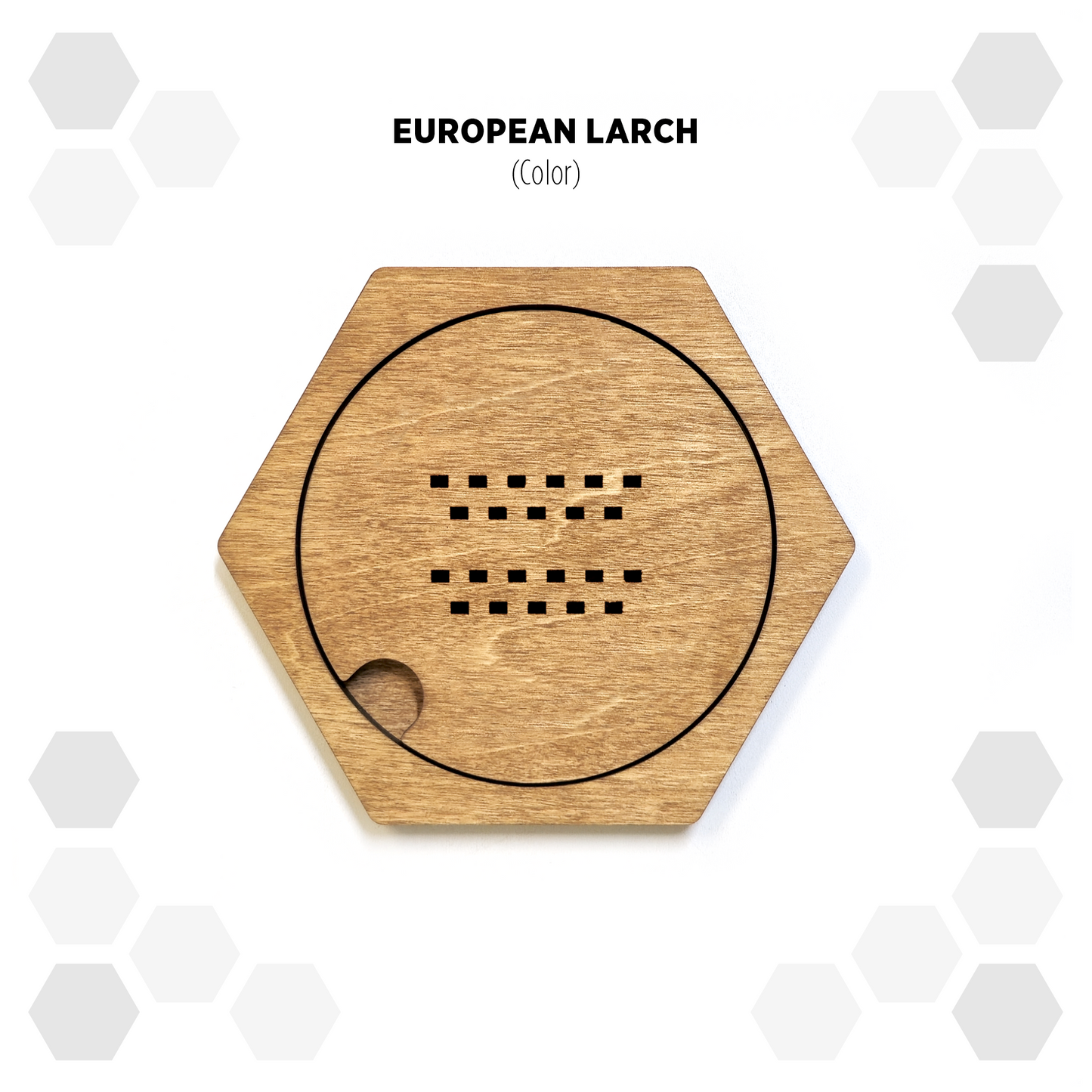 European Larch modular hexagon Buckle Holder Display