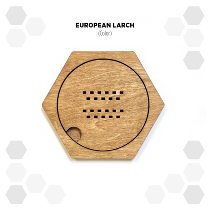 European Larch modular hexagon Buckle Holder Display