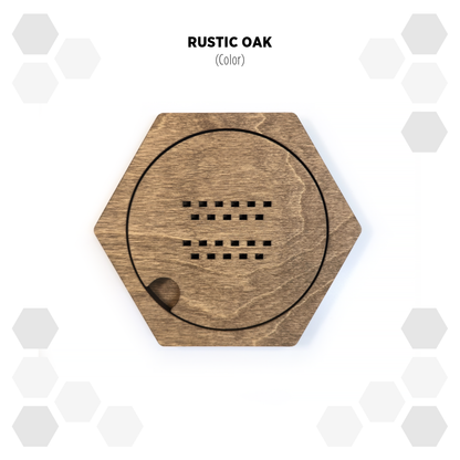 Rustic Oak modular hexagon Buckle Holder Display