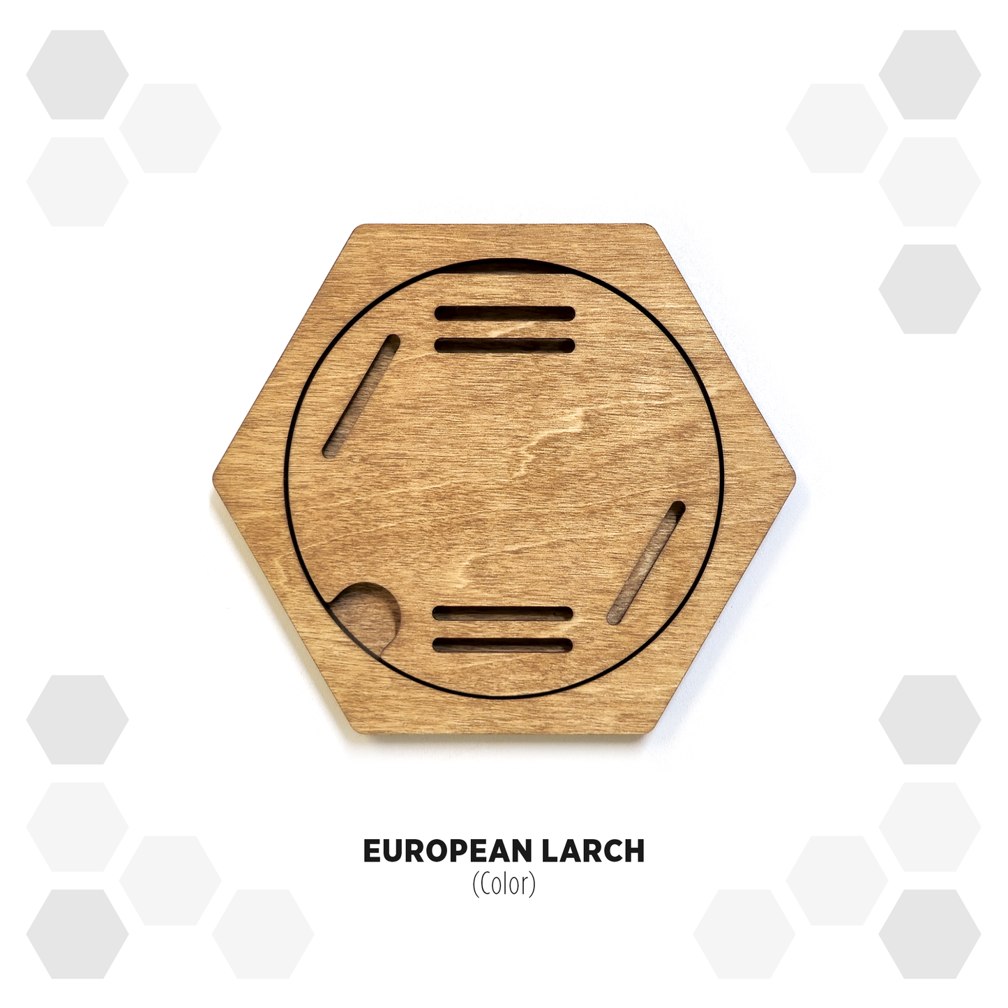 European Larch modular hexagon medal Holder Display