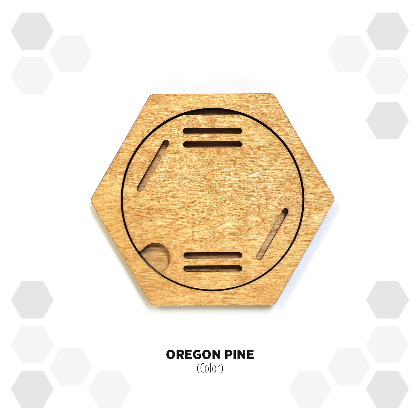 Oregon Pine modular hexagon medal Holder Display