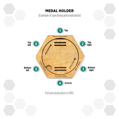 Oregon Pine modular hexagon medal Holder Display