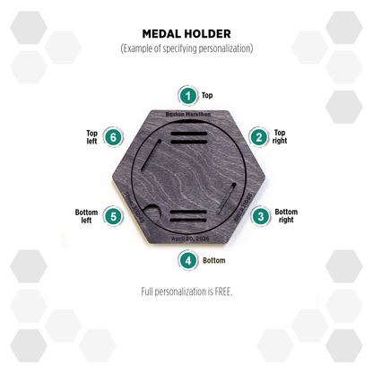 Gray Anthracite modular hexagon medal Holder Display