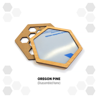 Oregon Pine modular hexagon Photo Frame