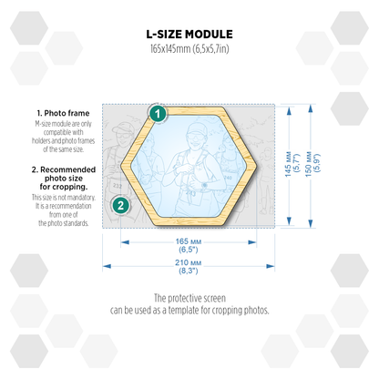 Oregon Pine modular hexagon Photo Frame